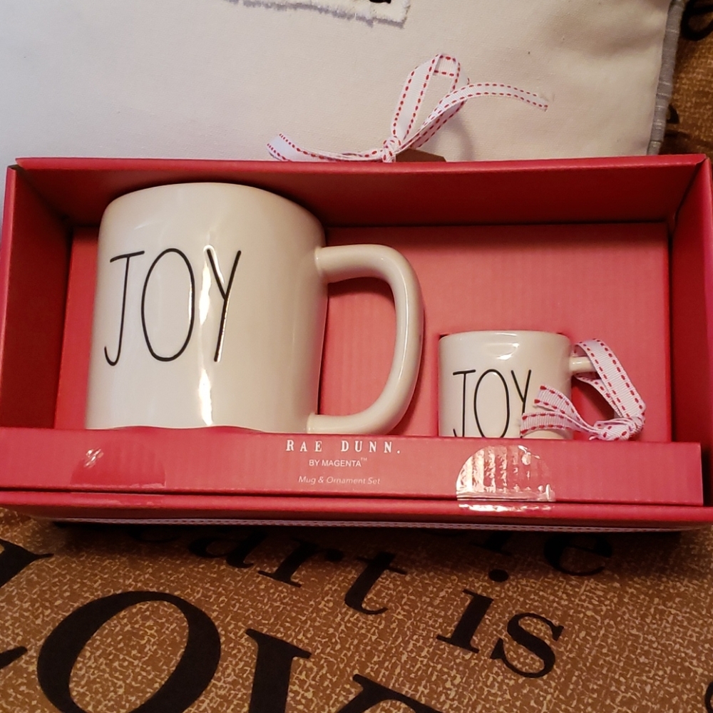 Rae Dunn Mug and Ornament Ser